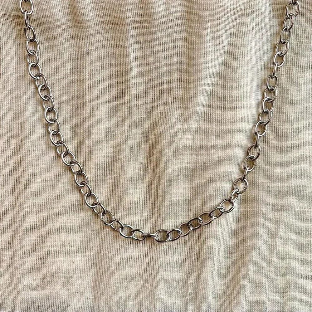 y2k 2000s silver emo grunge affliction style chain necklace